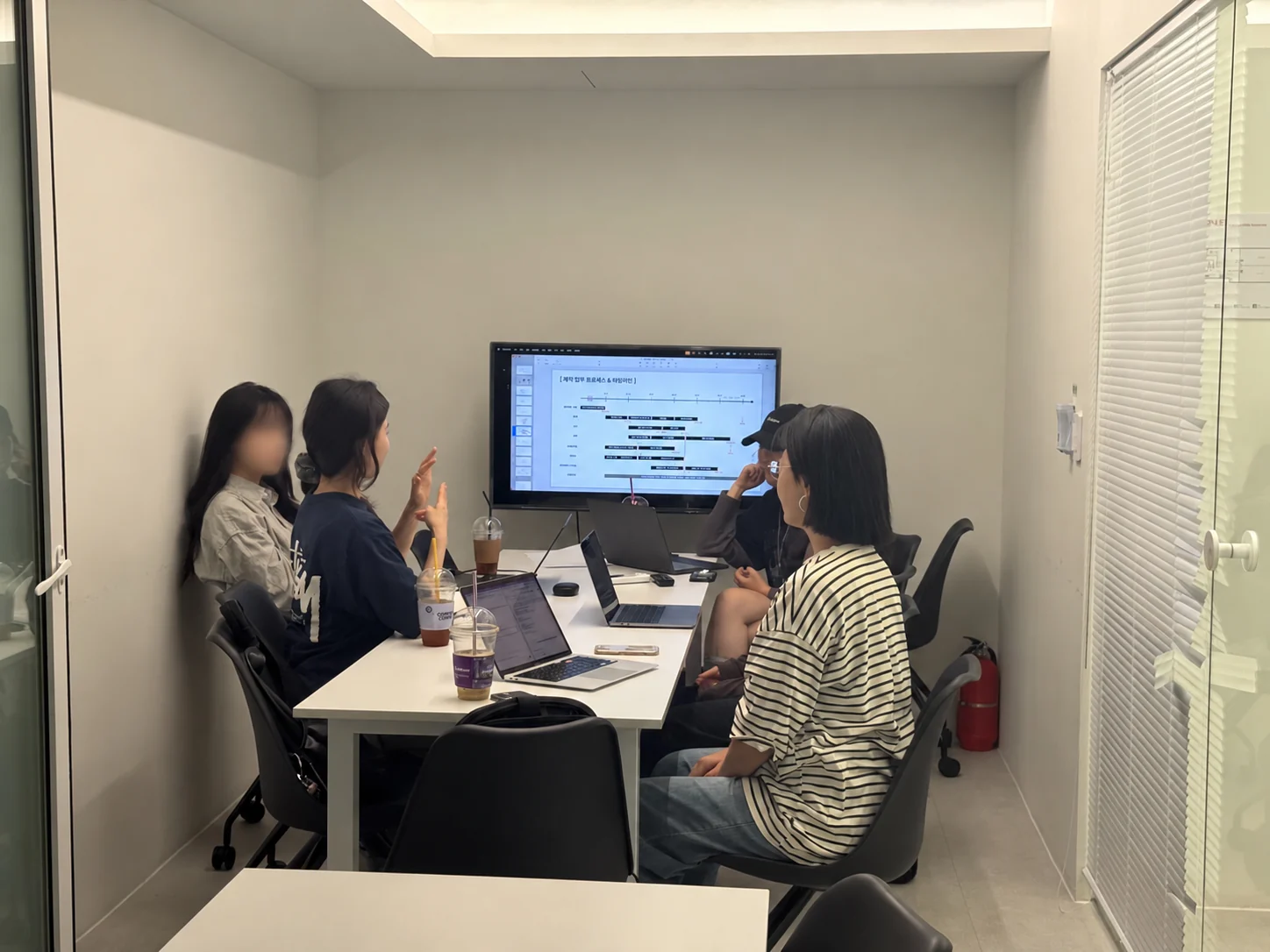 Team meeting for a practical project